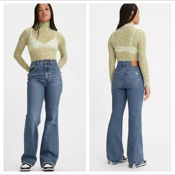 Levi's Denim - NEW Levi’s 70s High Rise Flare Jeans 28 Sonoma Step Wash